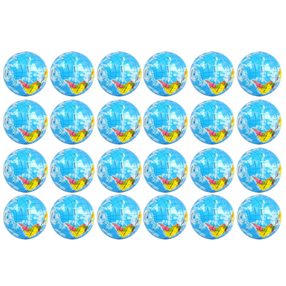24 Pack Earth Stress Balls,2.5 Inches Space Theme Squeeze Balls,Stress Relief Balls Squeeze Anxiety Fidget Stress Balls