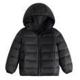 thumbnail image 2 of Ccpelsie Boy Winter Hooded Puffer Jackets Coats Kids Light Weight Outerwear with Pocket for Toddler Kids(Black,8-9 Years), 2 of 8