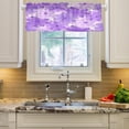 thumbnail image 3 of Purple Floral Print Curtain Valance for Kitchen Windows/Bathroom/Living Room/Bedroom Blackout, Rod Pocket Valance Small Window Treatment, 54" W x 18" L Home Decor, 3 of 6