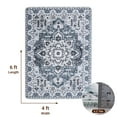 thumbnail image 2 of Sonoro Kate 4x6 Area Rugs for Living Room Bedroom, Non Slip Boho Machine Washable Indoor Floor Carpet, Blue-Gray, 2 of 8