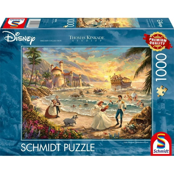 Thomas Kinkade Studios: Disney Dreams Collection - The Little Mermaid Celebration of Love - 1000 Piece Puzzle
