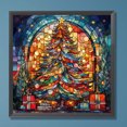 thumbnail image 3 of 5D DIY completo redondo taladro diamante pintura Navidad vidrieras kit decoración del hogar, 3 of 9