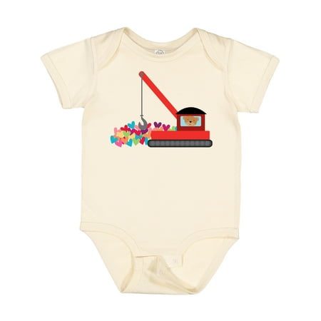 

Inktastic Valentines Day Holiday Heart Crane Gift Baby Boy or Baby Girl Bodysuit