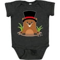 thumbnail image 3 of Inktastic Groundhog Day with Groundhog in Top Hat Boys or Girls Baby Bodysuit, 3 of 5