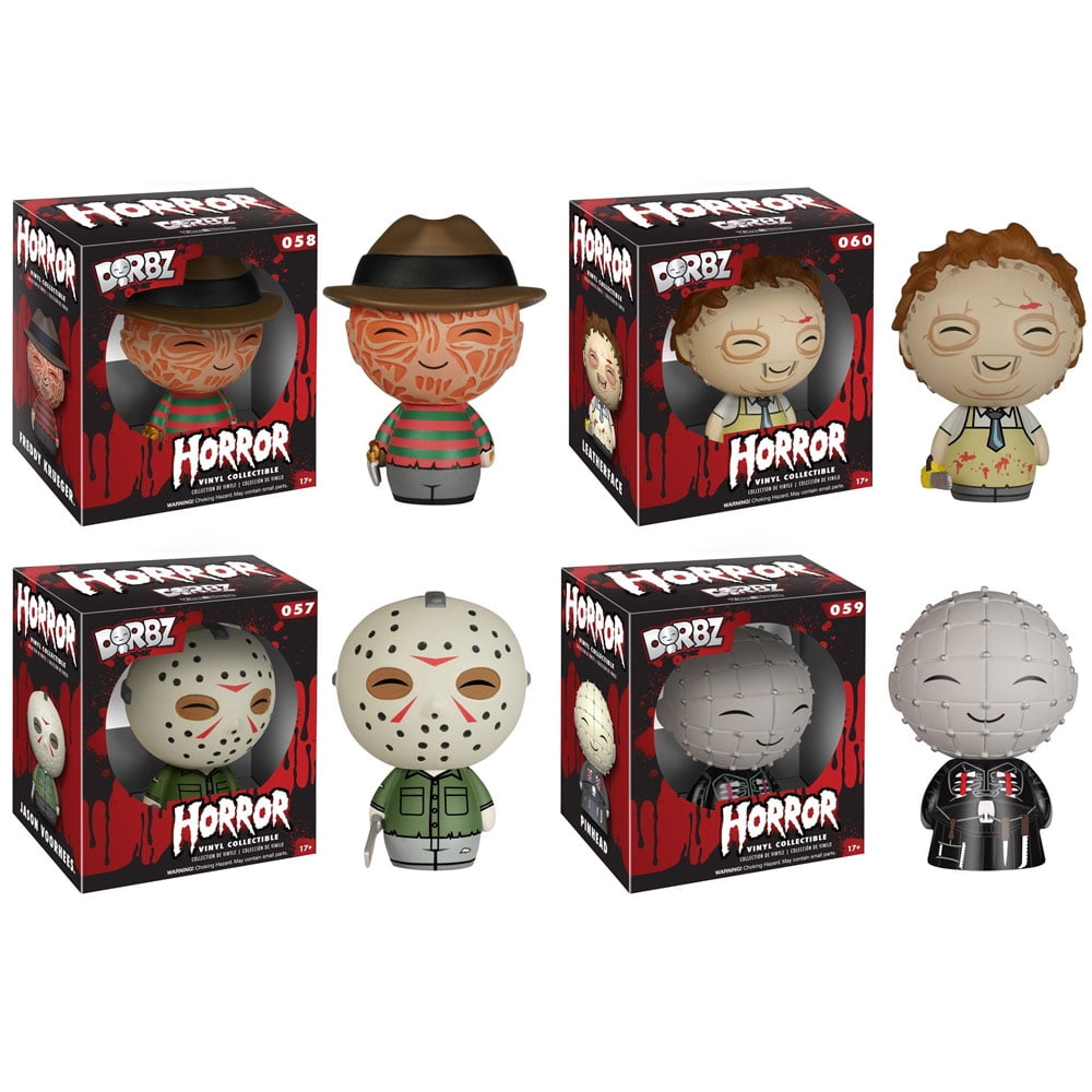 Funko Dorbz Vinyl Figures - Horror Series - SET OF 4 (Jason, Freddy, Pinhead & Leatherface