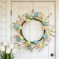 thumbnail image 4 of Easter Egg Wreath With Faux Berries Festal Party Door Hanger Home Decoration For Easter Celebration, 4 of 6