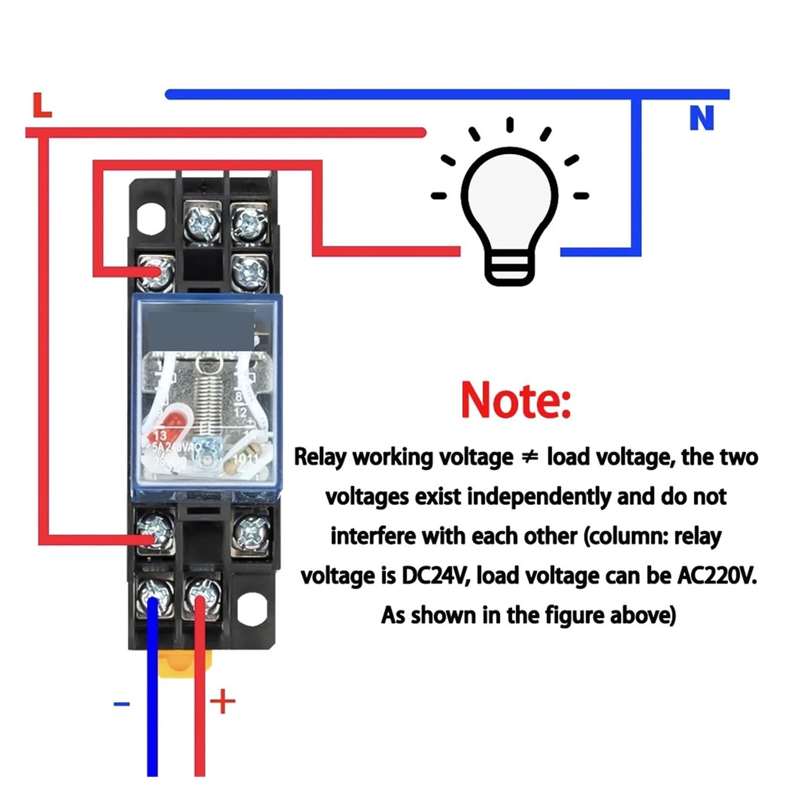 EJYWPSWD 5a My2nj My4nj Din Rail Small Electromagnetic Relay Coil Power Relay Dc12v Dc24v Ac24v Ac110v Ac220v with Socket Base 2no 2nc