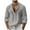 Gray, variant on Miqool Mens Cotton Linen Shirts Casual Solid Long Sleeve Button Down Shirt Regular Fit Beach Shirts Lightweight Summer Plain Tops