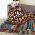 thumbnail image 6 of Book Lovers Gift Blanket Librarian Gifts Throw Blanket 60"x80" Lightweight Book Club Gifts for Reading Lover Bookish Literary Gift Idea Bookworm Gift Book Poster Decoration Couch Bedroom Living Decor, 6 of 6