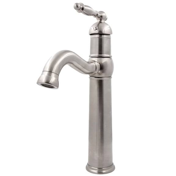 Novatto BM-008BN Madison Single Hole Bathroom Vessel Faucet in Brushed Nickel
