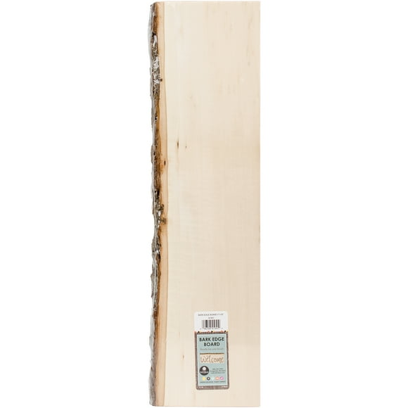 Basswood Natural Bark Edge Board-5"X18"