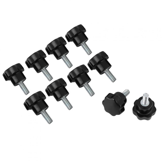 Perilla de tractor Jadeshay 10 piezas M5*16 Perilla de plástico con forma de estrella