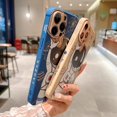 thumbnail image 3 of Compatible with iPhone 13 Pro Max 5g Astronaut Case Women Girls Solid Color Square Case Camera Lens Full Protection Soft Silicone Protective Planet Cases for iPhone 13 Pro Max 6.7 inch (Blue), 3 of 12