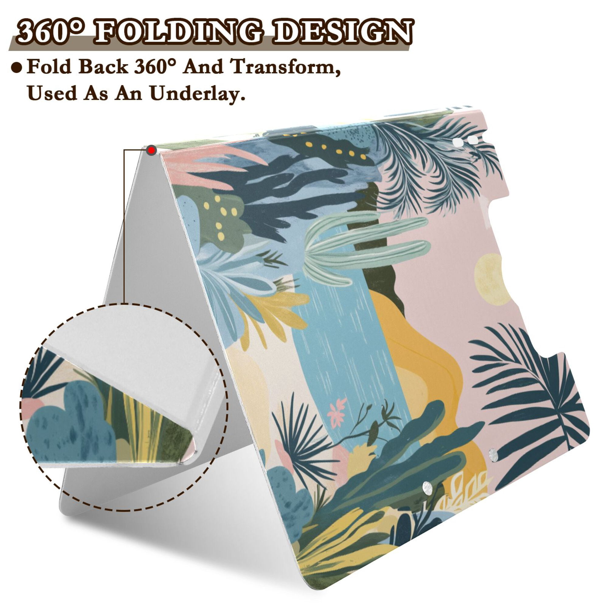 FORMRS A4 Clipboard Folder with Pen Holder Horizontal Foldable School Office Binder, Boho Style Sun