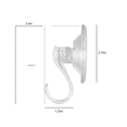 thumbnail image 3 of Reusable Suction Cup Hooks 6 Pack, Heavy Duty Transparent Wall Hooks with Strong Locking Suction, Removable Hangers for Kitchen Bathroom Storage, 3 of 4