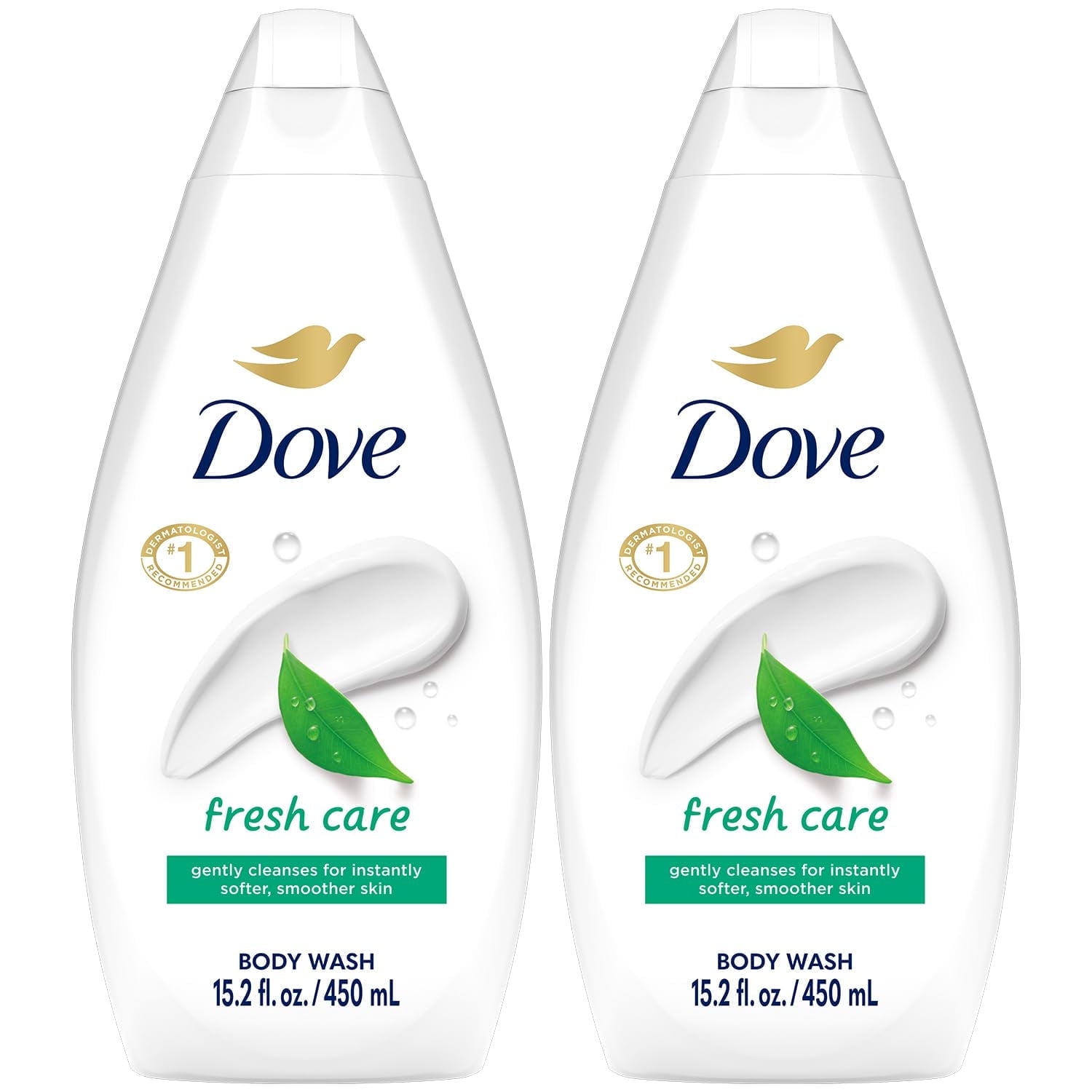 Dove Body Wash Fresh Care 2-Pack – Revitalizing & Moisturizing Cleanser for Smooth, Soft Skin, 15.2 Oz Ea