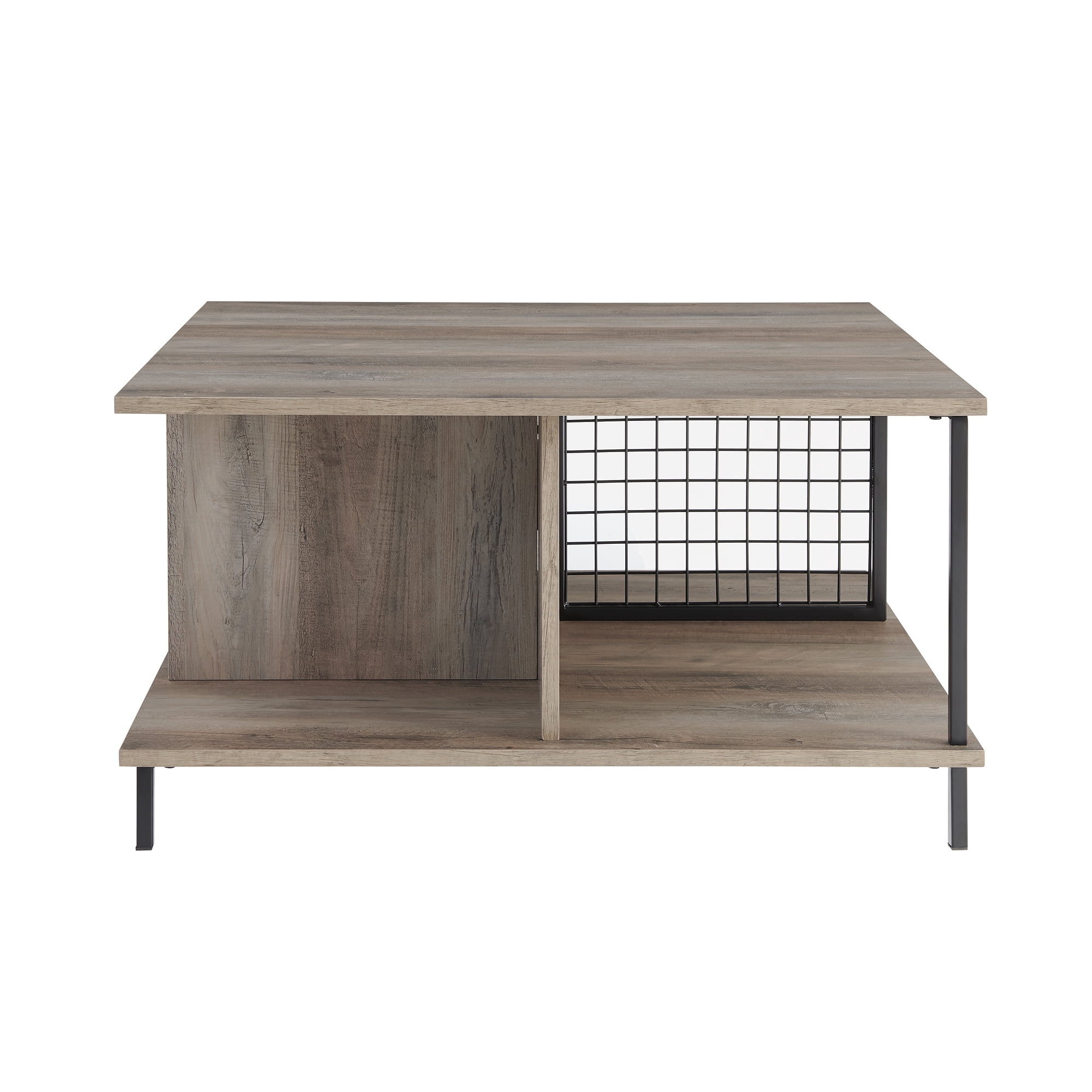 Hodge Grey Wash Modern Square Coffee Table by River Street Designs