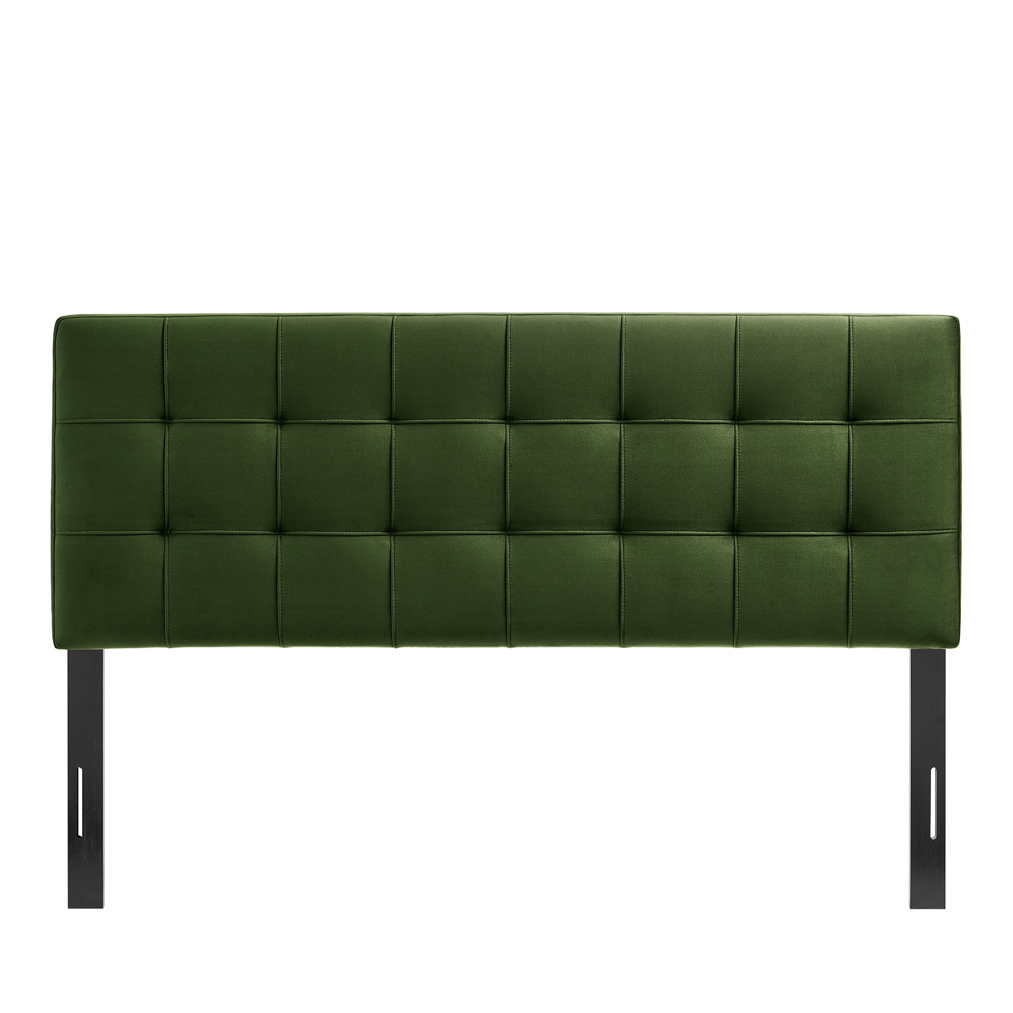 Lily Stain-Resistant Performance Velvet Full Size Headboard in Moss Green