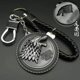 thumbnail image 1 of Llavero de película de tronos, colgante de insignia de cabeza de lobo y dragón, llavero de cuero PU, soporte de llave de coche, accesorios de baratija, regalo, 1 of 4