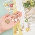 thumbnail image 4 of 9 Pcs Flower Keychain Cute Daisy Keychains Purse Keychain Accessories Bag Charm Alloy Enamel Pendants Keychain Stitch Markers for Gifts Purse Bag Favors Knitting for DIY Mixed Color, 4 of 6