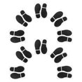 thumbnail image 1 of unbranded 10Pares Calcomanías De Huellas Para Piso Con Adhesivo Fuerte Para Espacios Comerciales, 1 of 7