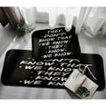thumbnail image 3 of Black White Printed Letter Kitchen Entrance Door Mat Coral Flannel Carpet Doormat Indoor Floor Mats Anti-Slip Rug, 3 of 6
