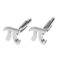 thumbnail image 2 of Gemelos de Boda de acero inoxidable Sunnimix Forma de π color Plata, 2 of 7