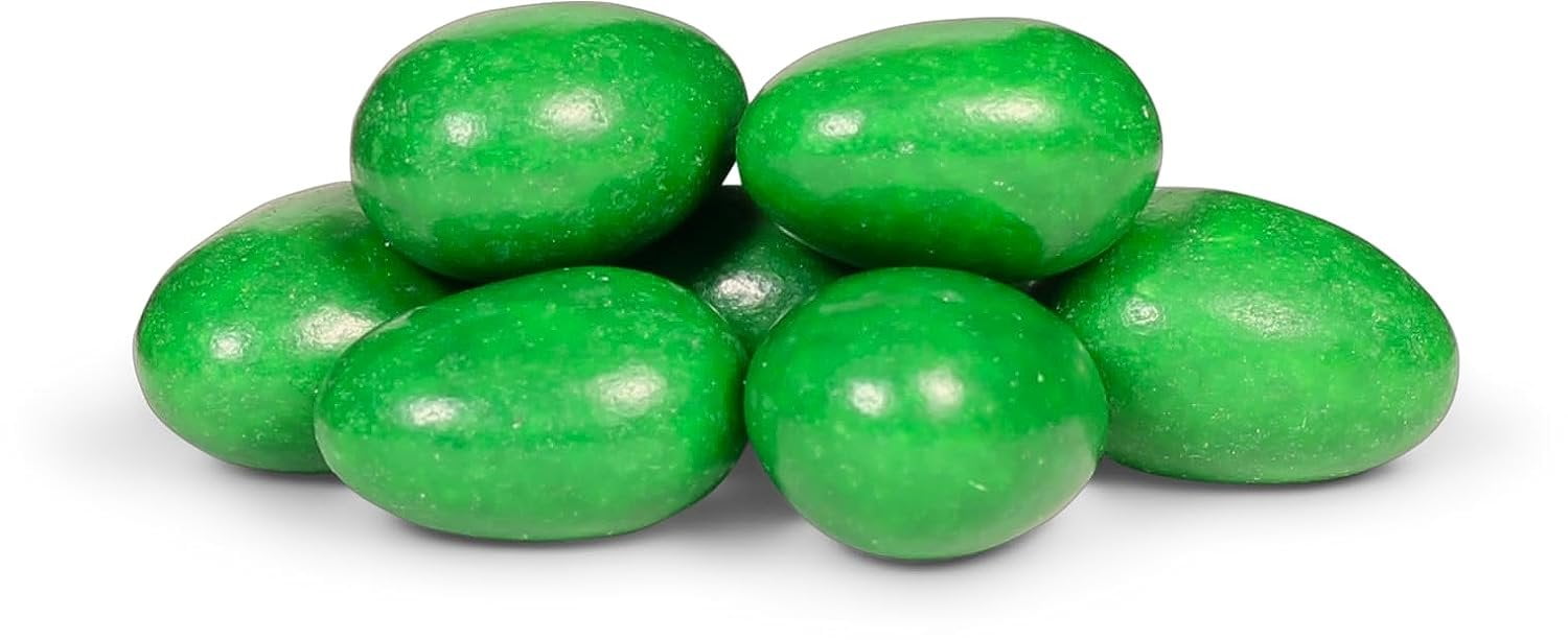 Dark Green Jordan Almonds by Its Delish, 5 LBS Bulk  Sugared Almond Nut with Sweet Hard Candy Coating - Bulk Green Wedding Favors, Bridal and Baby Showers, Party Buffets - USA Made, Vegan & Kosher