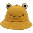thumbnail image 1 of Sombrero de pescador de rana para adolescentes Primavera Verano Sombrero de algodón para el sol, Lindo sombrero de rana plegable para exteriores, Sombrero de pescador de ala ancha (Cúrcuma) Niño brillar Electrónica, 1 of 5