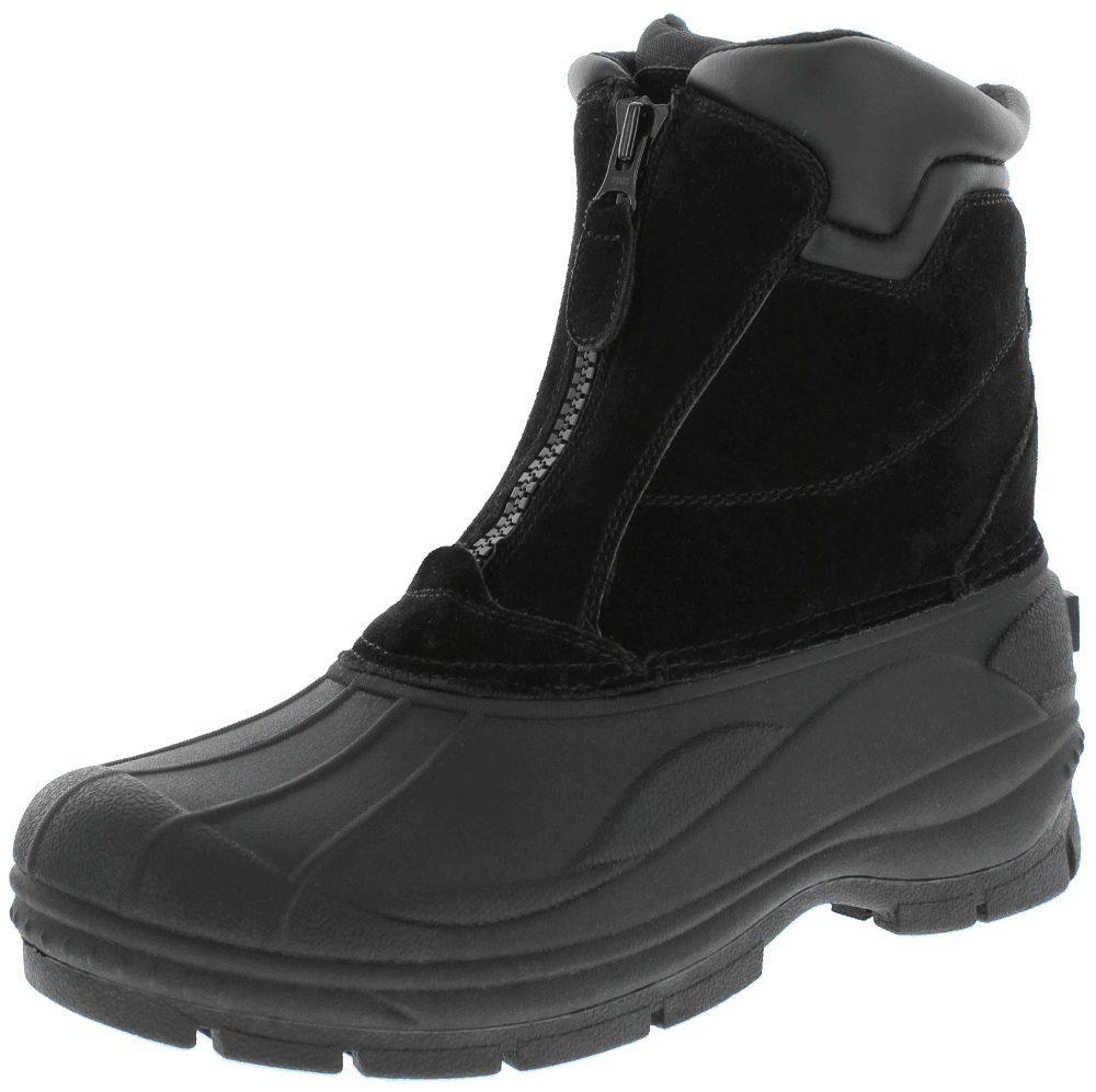 Woodstock Mens Cold Weather Boots with Front Zipper Closure