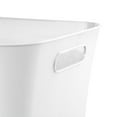 thumbnail image 6 of Mainstays Large Bin, Open Plastic Storage Containers, Versatile Stylish Organizers with Handles, White, 6 of 8