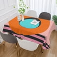 thumbnail image 2 of Yayeee Tablecloths for Rectangular Tables 60 x 60 inch Party Table Cover, Orange Circle, 2 of 6