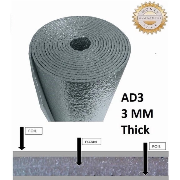 SmartFOAM 3mm Reflective Insulation Foam Core Radiant Barrier Foil wrap 16x10