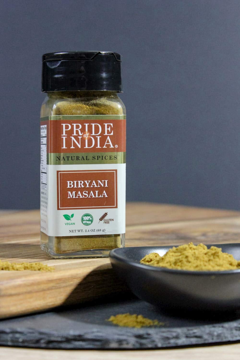 Pride of India - PACK of 6 - Indian Biryani Masala Seasoning Spice - 2.40 oz. Small Dual Sifter Jar-Gourmet Spice Blend - For layered vegetable and meat pilaf – Suitable for Vegetarians & Vegans