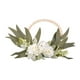 thumbnail image 1 of Corona floral de cuentas de madera para puerta de entrada, aros florales, decoración del hogar, pared bohemia Blanco, 1 of 9