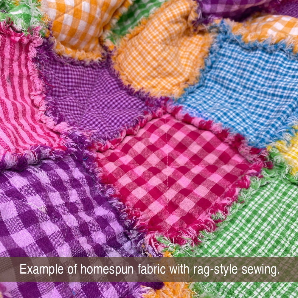 JCS Bright Ragged Homespun Cotton Quilt Kit (200+ six-inch Squares)