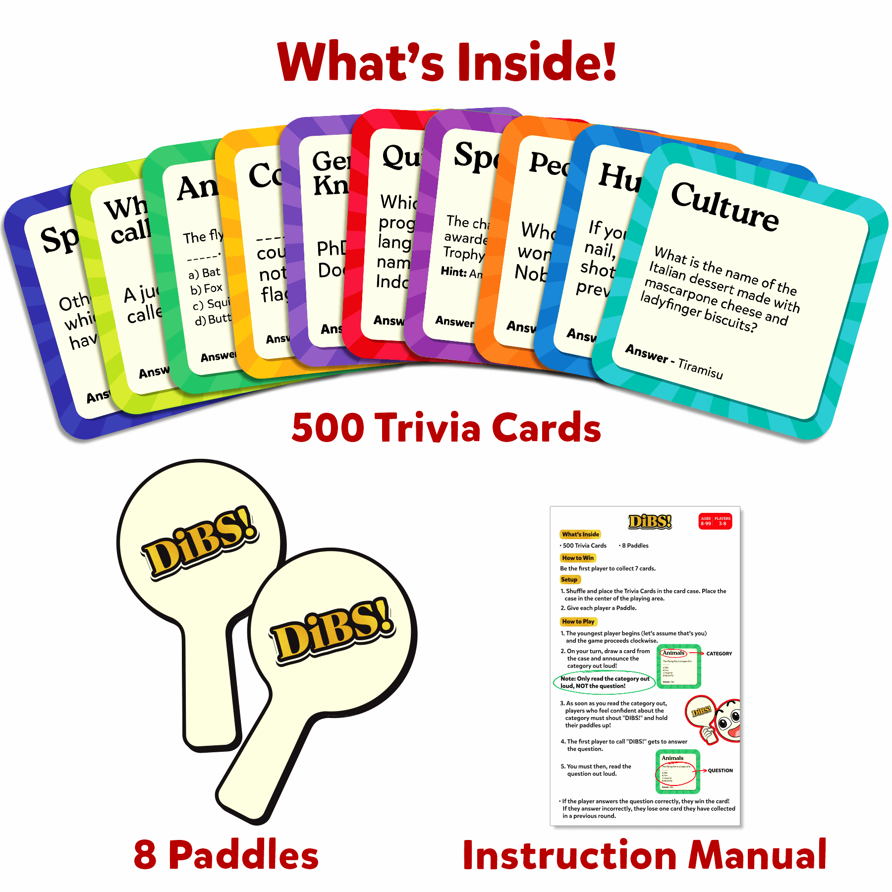 Skillmatics Card Game - DIBS, Fast-Paced Trivia Game, Fun & Educational Game for Family, Friends, and Parties, Quick Thinking, 10 Categories, Gifts for Kids, Teens, and Adults Ages 8, 9, 10 & Up