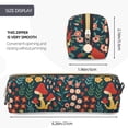 thumbnail image 3 of Easygdp Berries and Flowers para Estuche de Lápices de Cuero, Estuche de Papelería de Cuero, Estuche de Gran Capacidad con Cremallera, 3 of 7