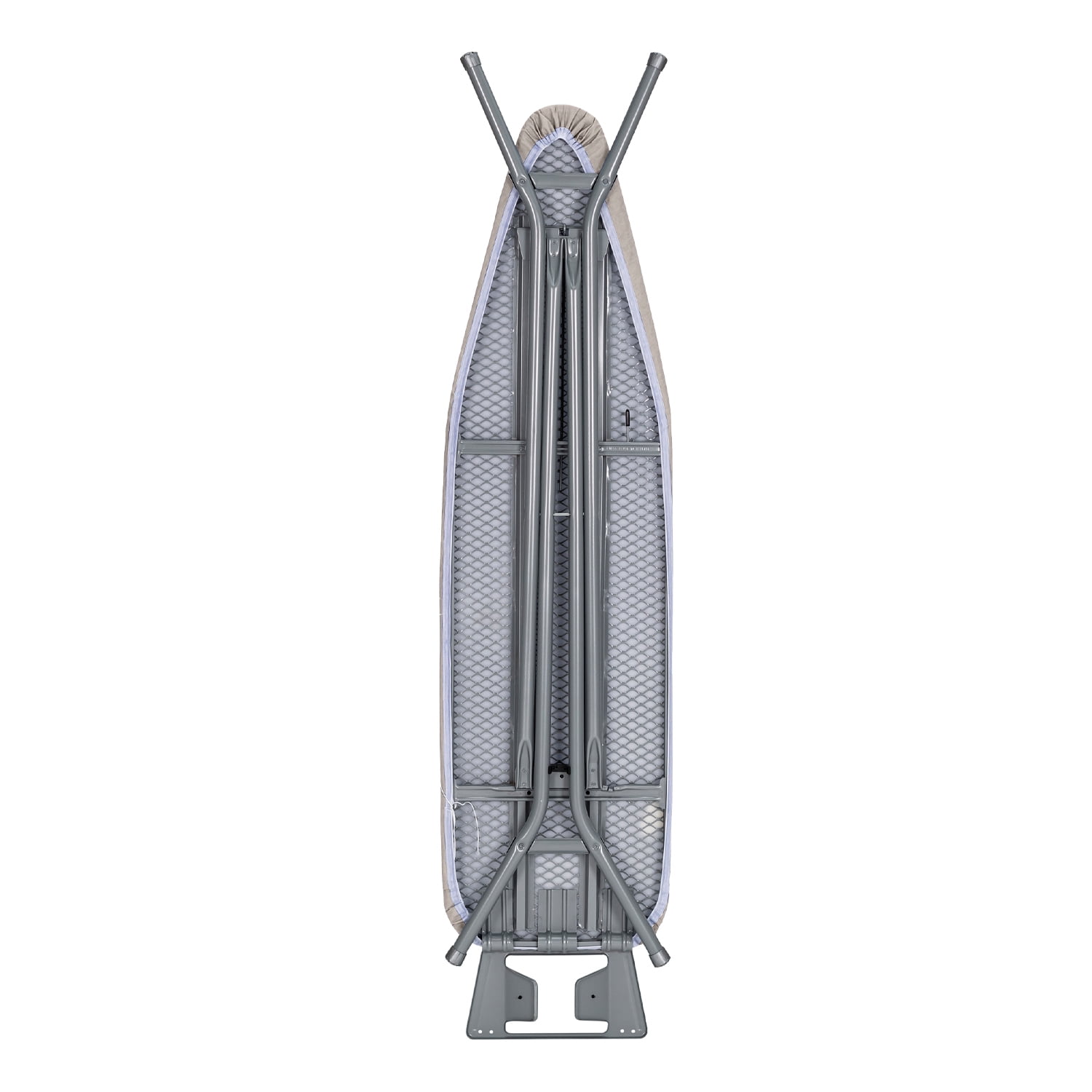 Seymour Home Products Adjustable Height, 4 Leg Ironing Board with Mesh Top and Iron Rest, Space Gray
