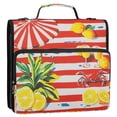 thumbnail image 5 of FORMRS Zipper Binder with Shoulder Strap 2-inch Ring 500 Sheet Capacity File Bag, Striped Lemon, 5 of 5