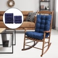 thumbnail image 3 of Maoww Rocking Chair Cushion Non Slip with Ties Thick Soft for Garden Chairs Blue, 3 of 8