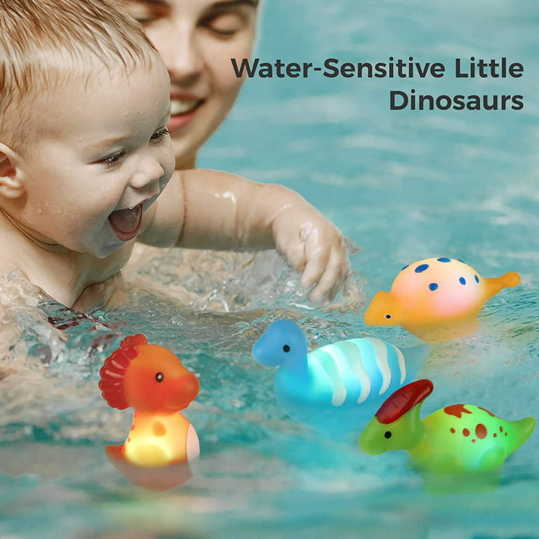 JOYIN 12Pcs Light Up Bath Toys, Toddler Flashing Colourful LED Bathtub  Mermaid Toy, Baby Bathtime Floating Rubber Shower Toy for Infant Baby Kids  Boy