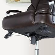 Serta Big & Tall High Back Office Chair, Heavy Duty Weight Rating, Brown Bonded Leather Upholstery