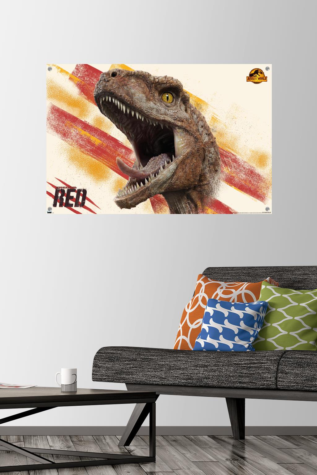 Jurassic World: Dominion - Red Wall Poster with Pushpins, 22.375" x 34"
