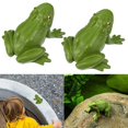 thumbnail image 2 of 2 Pack Outdoor Decoration Frog Animals Figurines Model Toys Fake Decorate, 2 of 11