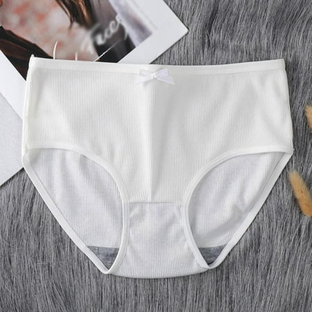 

Women Underwear Mid Waisted Soft Full Coverage Breathable Girls Panties Briefs