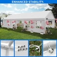 thumbnail image 4 of Dextrus 20x40FT Premium Wedding Event Party Tent with Galvanized Ripple Structure Includes Spacious White Roof, Detachable PVC Sidewalls & 4 Convenient Storage Bags Ideal for Commercial Use, 4 of 5
