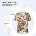 thumbnail image 5 of Fotbe Floral With Birds And Fantasy Flowers Baseball Jersey Shirt for Men and Women, Casual Short Sleeves Button Down T-Shirt-X-Large, 5 of 9