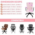 thumbnail image 6 of 4 Pcs Office Chair Covers Set Computer Universal Protective Stretchable Chair Seat Covers Desk Armrest Slipcovers Pads Office Cushion Backrest for Rotating (XL,Pale Pink), 6 of 7