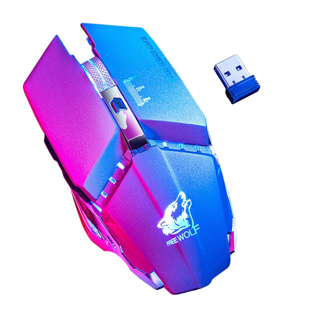 Ergonomic Wireless Mouse 2.4G 2400DPI Optical Gaming Mouse for Laptop